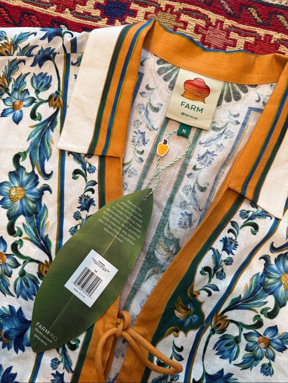 Farm Rio Flora Tile blouse - Picture 7 of 12